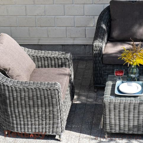 Кон Панна 4SiS столик журнальный из искусственного ротанга, цвет графит фото 5