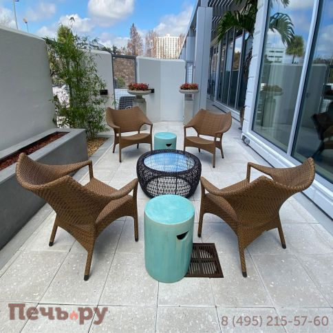 Кресло лаунж плетеное Janus et Cie Amari JNS/736-10-111/LS фото 7