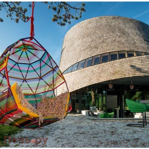 Кресло подвесное плетеное с подушками Moroso Tropicalia фото 6