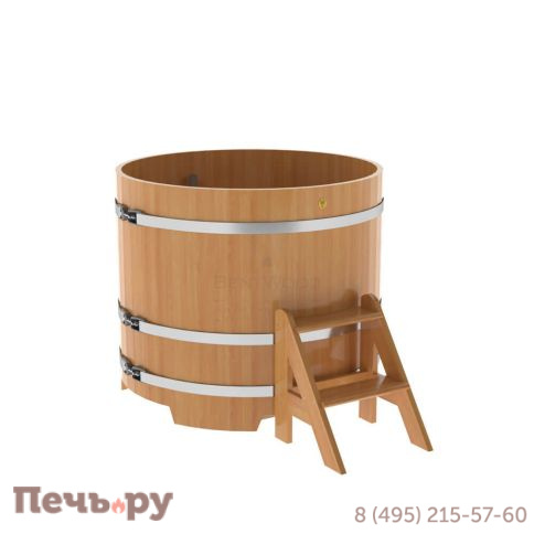 Купель BentWood круглая из лиственницы, d=1.17 м,  толщина стенок - 2,8 см фото