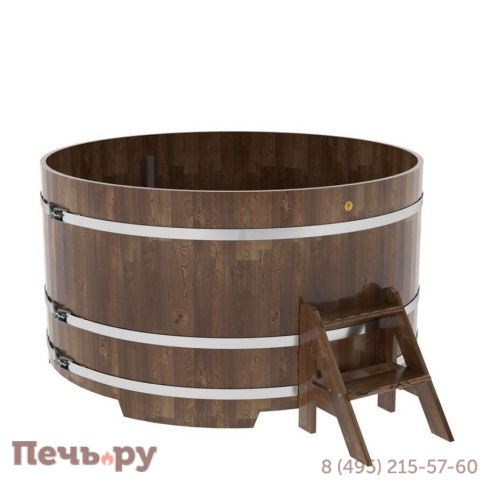 Купель BentWood круглая из сращенных ламелей лиственницы, d=1.8 м,  толщина стенок - 2,8 см фото 2