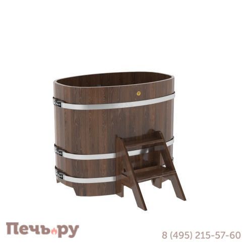 Купель BentWood овальная из дуба, 0,76Х1,16,  толщина стенок - 2,6 см фото 2