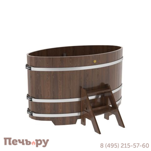 Купель BentWood овальная из дуба,0,92Х1,66,  толщина стенок - 2,6 см фото 2