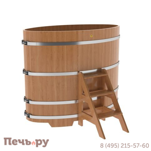Купель BentWood овальная из дуба,0,92Х1,66,  толщина стенок - 2,6 см фото 8