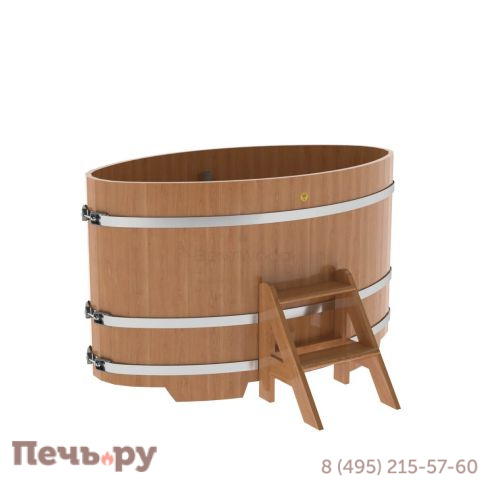 Купель BentWood овальная из дуба,0,92Х1,66,  толщина стенок - 2,6 см фото
