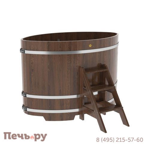 Купель BentWood овальная из дуба,1,08Х1,75,  толщина стенок - 2,6 см фото 4