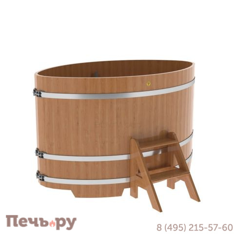 Купель BentWood овальная из дуба,1,08Х1,75,  толщина стенок - 2,6 см фото 6