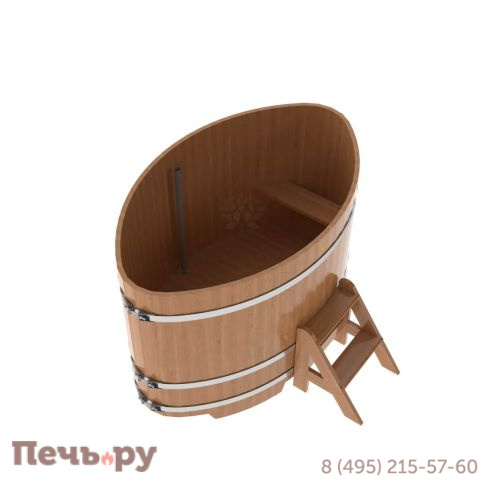 Купель BentWood овальная из дуба,1,08Х1,75,  толщина стенок - 2,6 см фото 9