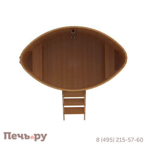 Купель BentWood овальная из лиственницы, 1,15Х1,83,  толщина стенок - 2,8 см фото 12