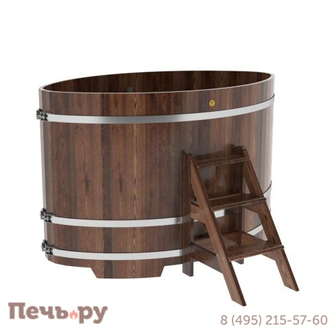 Купель BentWood овальная из лиственницы, 1,15Х1,83,  толщина стенок - 2,8 см фото 4