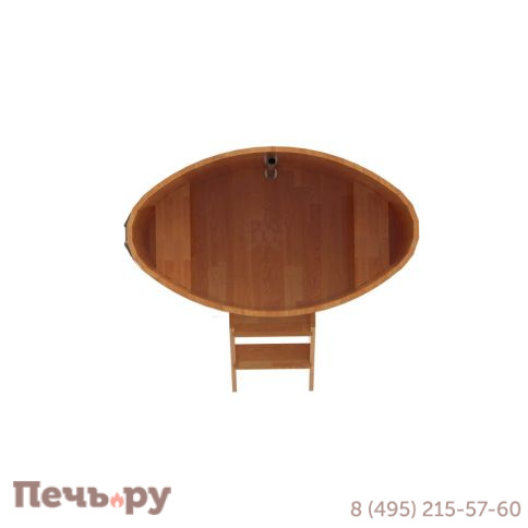 Купель BentWood овальная из сращенных ламелей лиственницы, 0,80Х1,42,  толщина стенок - 2,8 см фото 14