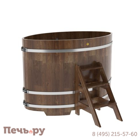 Купель BentWood овальная из сращенных ламелей лиственницы,1,02Х1,68,  толщина стенок - 2,8 см фото 7