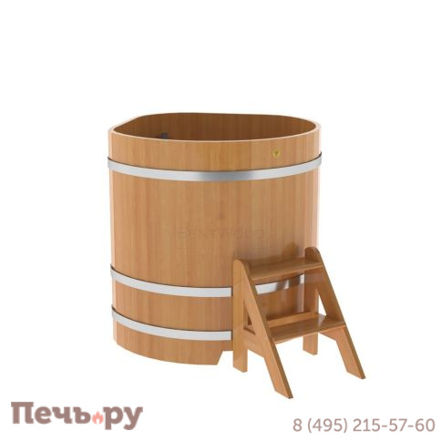 Купель BentWood угловая из лиственницы, 1,03Х1,03,  толщина стенок - 2,8 см фото 4