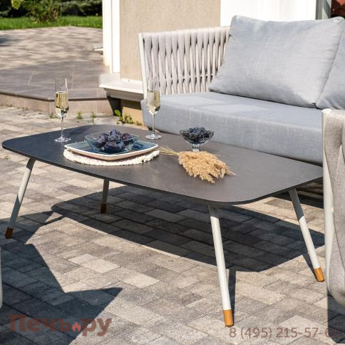 Лаунж-зона 4SiS Монако 4-местная из роупа со столом Верона (серый гранит), каркас светло-серый, роуп светло-серый фото 11