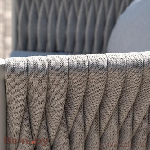 Лаунж-зона 4SiS Монако 4-местная из роупа со столом Верона (серый гранит), каркас светло-серый, роуп светло-серый фото 14