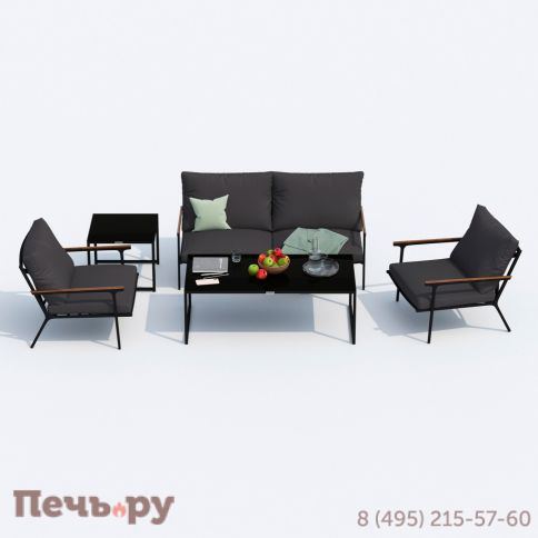 Лаунж зона Ideal Patio FESTA антрацит с двухместным диваном фото 3