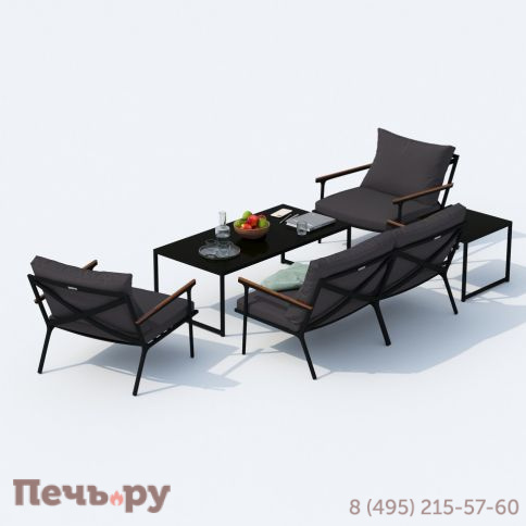 Лаунж зона Ideal Patio FESTA антрацит с двухместным диваном фото 5