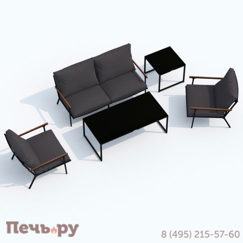 Лаунж зона Ideal Patio FESTA антрацит с двухместным диваном фото 7