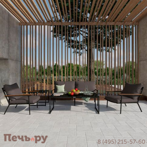 Лаунж зона Ideal Patio FESTA антрацит с двухместным диваном фото