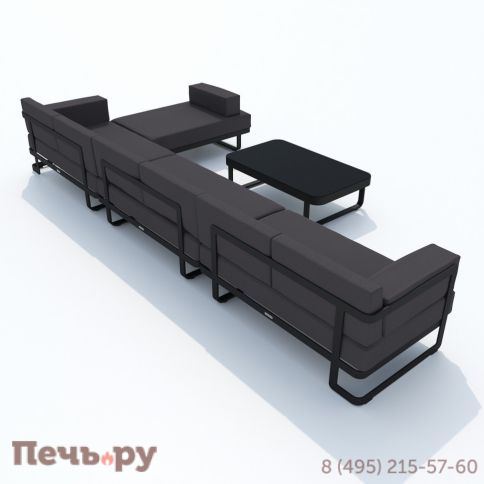 Лаунж зона угловая Ideal Patio TESORA антрацит - каркас карбон фото 10