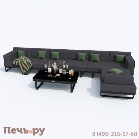 Лаунж зона угловая Ideal Patio TESORA антрацит - каркас карбон фото 3