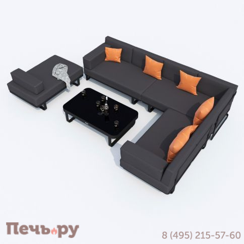 Лаунж зона угловая Ideal Patio TESORA антрацит - каркас карбон фото 6