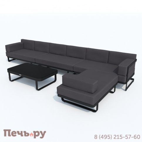 Лаунж зона угловая Ideal Patio TESORA антрацит - каркас карбон фото 9