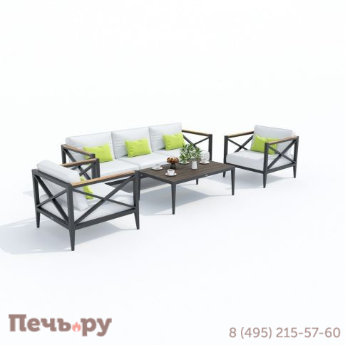 Лаунж-зона Ideal Patio VERITA  белая, каркас карбон фото 6