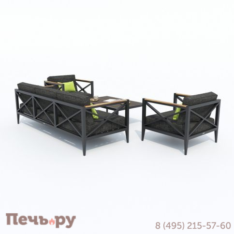 Лаунж зона Ideal Patio VERITA темно-серая - каркас карбон фото 6