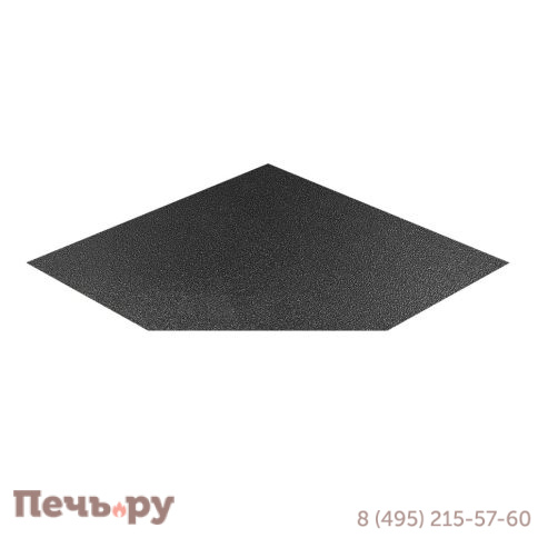 Лист напольный угловой Везувий 1100х1100х1,5 антрацит фото