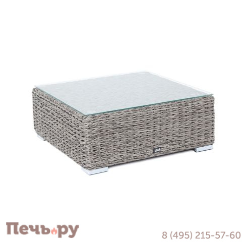 Лунго 4SiS журнальный столик плетеный (гиацинт), цвет серый фото 12