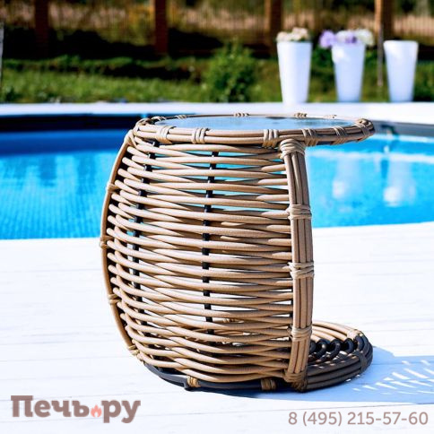 Боковой столик Gardeck Mokka Majorca, цвет соломенный фото 2