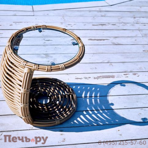 Боковой столик Gardeck Mokka Majorca, цвет соломенный фото 3