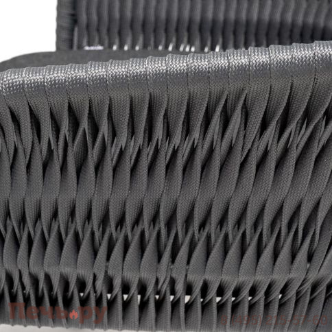 Обеденная группа 4SiS Диего на 4 персоны со стульями Бордо плетения колос, столешница серый гранит фото 13