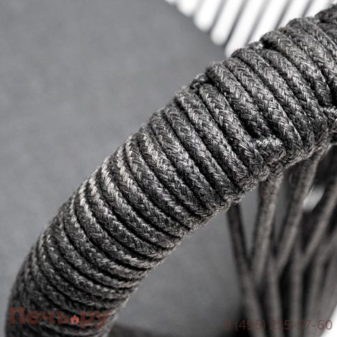 Обеденная группа 4SiS Венето на 6 персон со стульями Милан, каркас темно-серый, роуп темно-серый фото 6