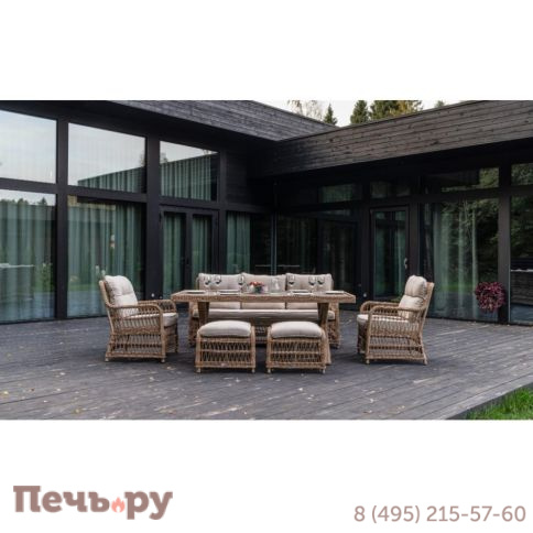 Обеденный комплект Royal Family Albert из искусственного ротанга фото