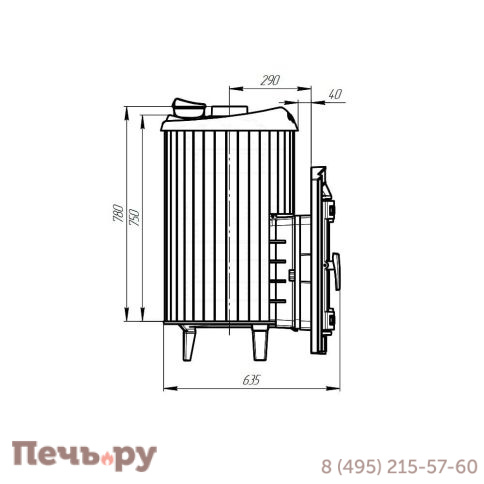 Печь банная Прометалл Атмосфера L+ КТТ в облицовке наборные ламели фото 15