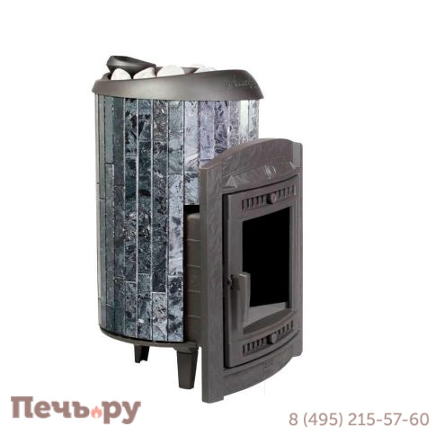 Печь банная Прометалл Атмосфера L+ КТТ в облицовке наборные ламели фото 5