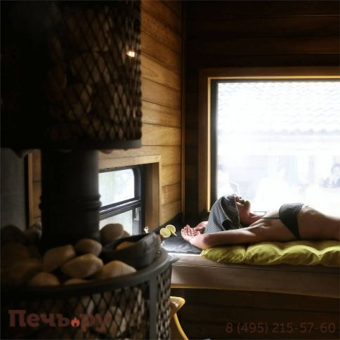 Печь банная ПроМеталл «Атмосфера L» сетка нержавейка с газовой горелкой фото 8