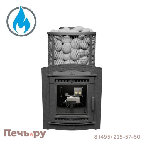 Печь банная ПроМеталл «Атмосфера XL» сетка нержавейка с газовой горелкой фото