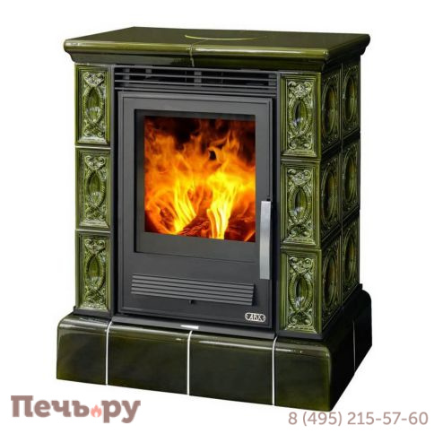 Печь-камин ABX Helvetia KP, с кафельным цоколем, с теплообменником фото 2