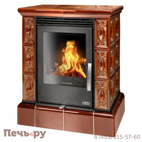 Печь-камин ABX Helvetia KPI, с теплообменником, кафельный цоколь фото 2