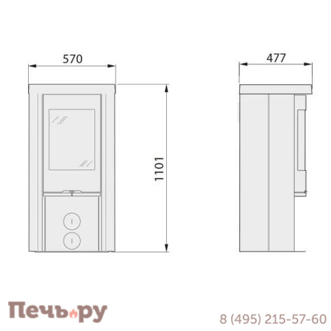 Печь камин Contura 520 Style фото 6