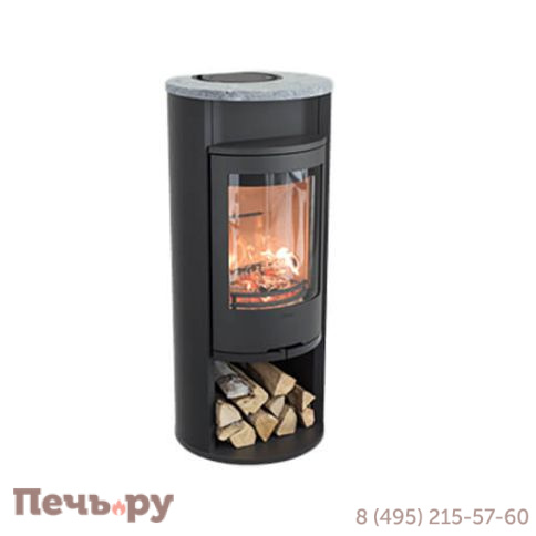 Печь камин Contura 610 Style, чугунная дверца и теплая полка фото 3