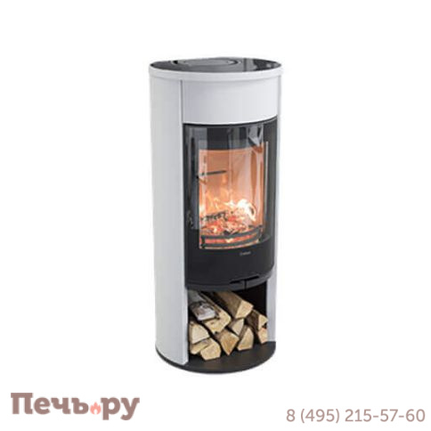 Печь камин Contura 610G Style белый, стеклянная дверца и передняя крышка фото 2