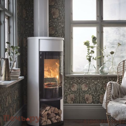 Печь камин Contura 610G Style белый, стеклянная дверца и передняя крышка фото 5