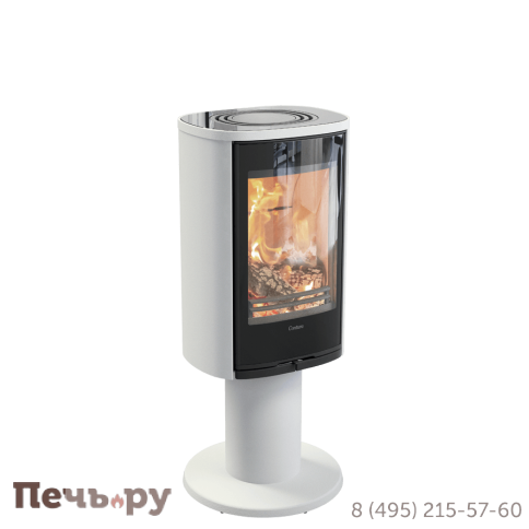 Печь камин Contura 870G белый,стеклянная дверца фото 2