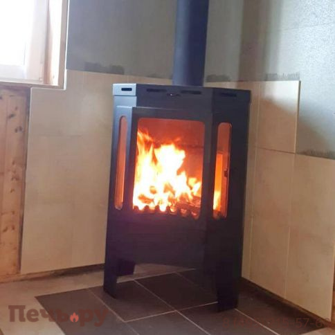 Печь-камин ЭкоКамин Бавария Призматик пристенно-угловая (РК 147) без плиты фото 2