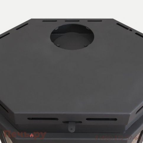 Печь-камин ЭкоКамин Бавария Призматик пристенно-угловая (РК 147) без плиты фото 3