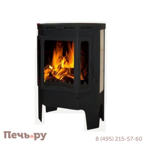 Печь-камин ЭкоКамин Бавария Призматик пристенно-угловая (РК 147) без плиты фото